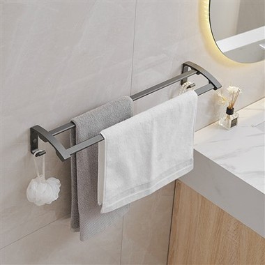 Integrēts dvieļu plaukts un uzglabāšanas plaukts